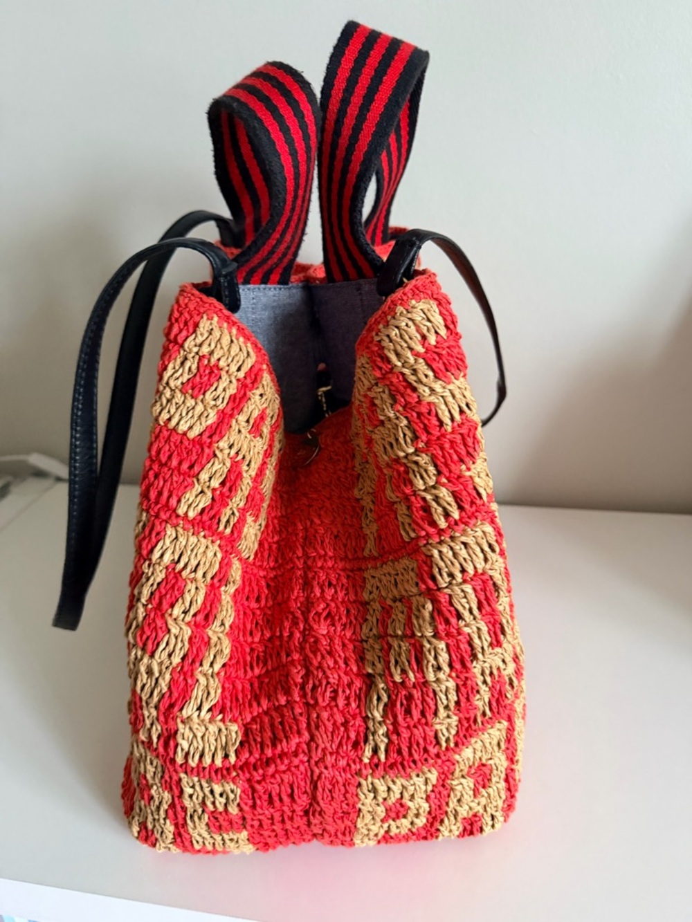 Clare V. Bateau tote - raffia poppy pas mal - Picture 8 of 9